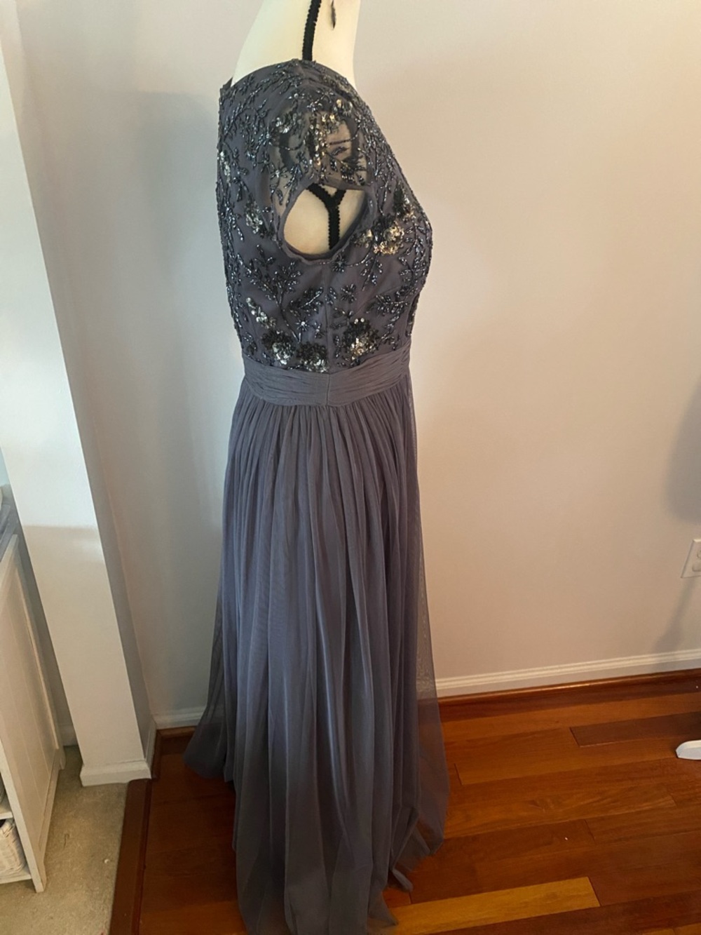 Viola chan size 6  pewter color formal dress - Picture 4 of 8